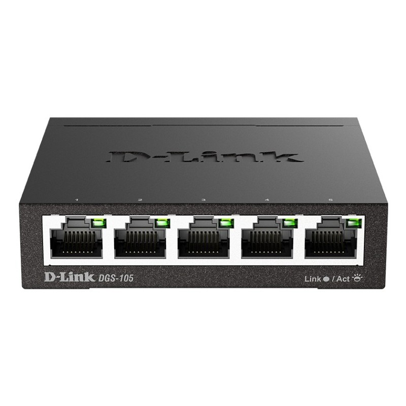 D-Link DGS-105 Non-géré L2 Gigabit Ethernet (10 100 1000) Noir