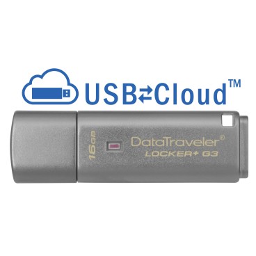 Kingston Technology DataTraveler Locker+ G3 16GB lecteur USB flash 16 Go USB Type-A 3.2 Gen 1 (3.1 Gen 1) Argent