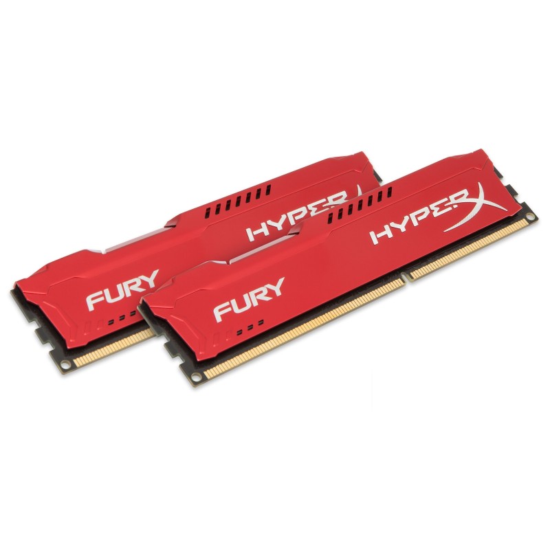 HyperX FURY Red 16GB 1600MHz DDR3 module de mémoire 16 Go 2 x 8 Go