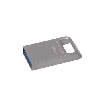 Kingston Technology DataTraveler Micro 3.1 128GB lecteur USB flash 128 Go USB Type-A 3.2 Gen 1 (3.1 Gen 1) Métallique