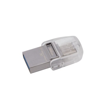 Kingston Technology DataTraveler microDuo 3C 32GB lecteur USB flash 32 Go USB Type-A   USB Type-C 3.2 Gen 1 (3.1 Gen 1) Argent