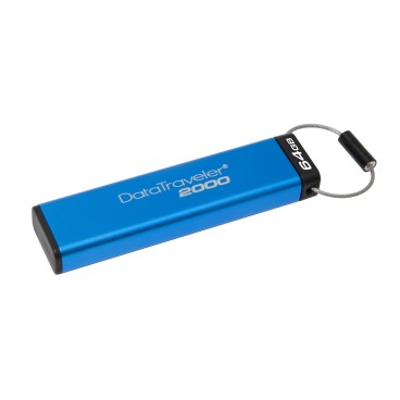 Kingston Technology DataTraveler 2000 64GB lecteur USB flash 64 Go USB Type-A 3.2 Gen 1 (3.1 Gen 1) Bleu