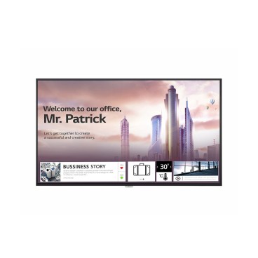 LG UH5F Panneau plat de signalisation numérique 139,7 cm (55") IPS 500 cd m² 4K Ultra HD Noir Intégré dans le processeur Web OS