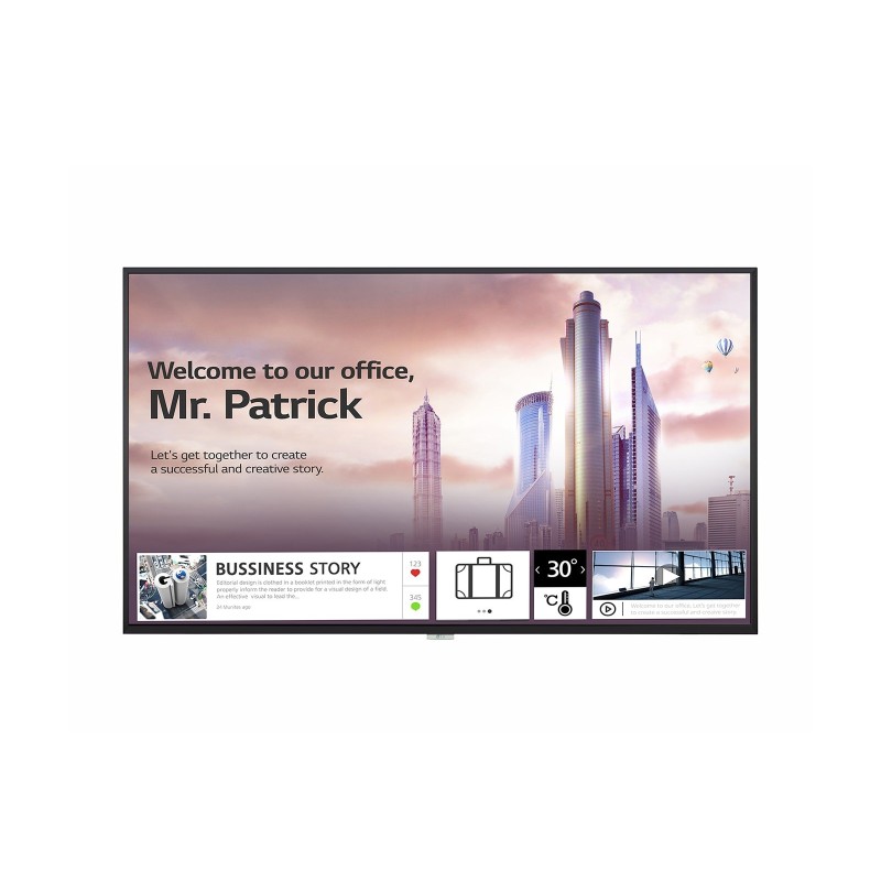 LG UH5F Panneau plat de signalisation numérique 139,7 cm (55") IPS 500 cd m² 4K Ultra HD Noir Intégré dans le processeur Web OS
