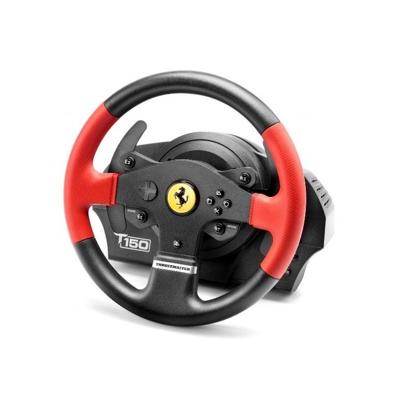 Thrustmaster T150 Ferrari Wheel Force Feedback Noir, Rouge USB Volant + pédales PC, PlayStation 4, Playstation 3