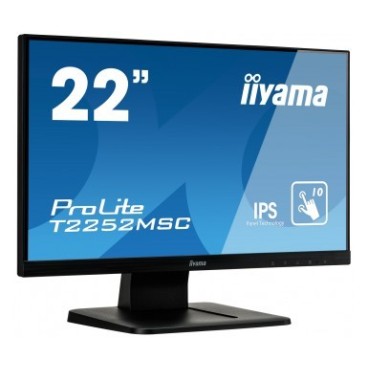 iiyama ProLite T2252MSC-B1 moniteur à écran tactile 54,6 cm (21.5") 1920 x 1080 pixels Plusieurs pressions Noir