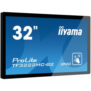 iiyama TF3222MC-B2 affichage de messages 80 cm (31.5") LED 425 cd m² Full HD Noir Écran tactile 20 7