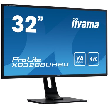iiyama ProLite XB3288UHSU-B1 LED display 80 cm (31.5") 3840 x 2160 pixels 4K Ultra HD Noir