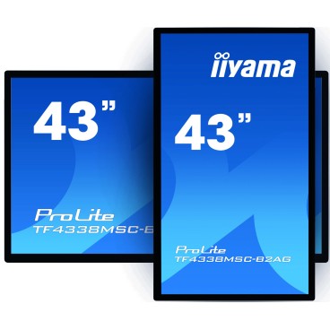 iiyama ProLite TF4338MSC-B2AG moniteur à écran tactile 109,2 cm (43") 1920 x 1080 pixels Plusieurs pressions Kiosque Noir