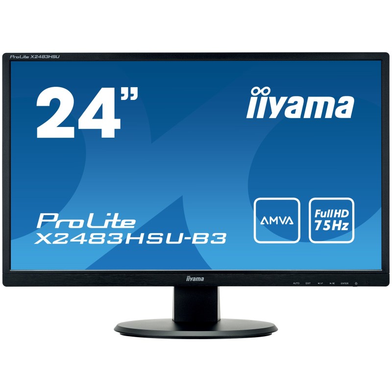 iiyama ProLite X2483HSU-B3 LED display 60,5 cm (23.8") 1920 x 1080 pixels Full HD Noir