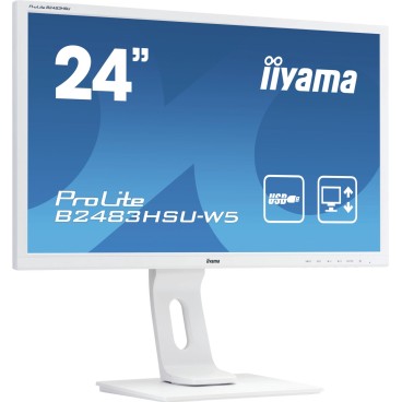 iiyama ProLite B2483HSU-W5 écran plat de PC 61 cm (24") 1920 x 1080 pixels Full HD LED Blanc