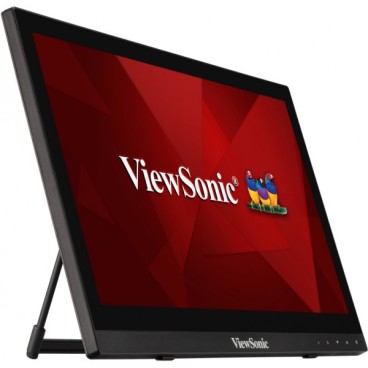 Viewsonic TD1630-3 moniteur à écran tactile 39,6 cm (15.6") 1366 x 768 pixels Plusieurs pressions Multi-utilisateur Noir