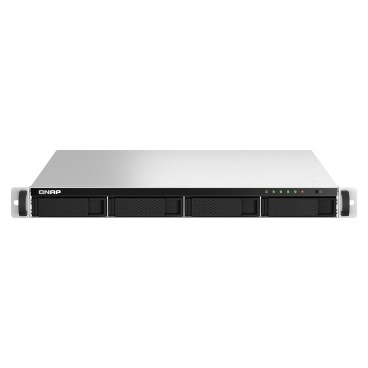 QNAP TS-464U-RP NAS Rack (1 U) Intel® Celeron® N5095 8 Go DDR4 0 To QNAP Turbo System Aluminium, Noir