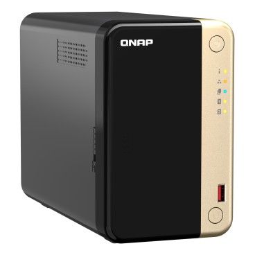 QNAP TS-264 NAS Tower Intel® Celeron® N5095 8 Go 0 To QNAP QTS Noir, Or