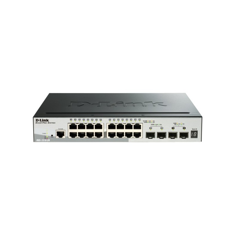 D-Link DGS-1510-52XMP Géré L3 Gigabit Ethernet (10 100 1000) Connexion Ethernet, supportant l'alimentation via ce port (PoE)
