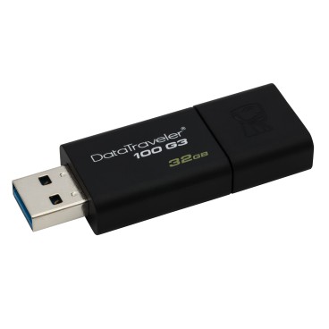 Kingston Technology DataTraveler 100 G3 lecteur USB flash 32 Go USB Type-A 3.2 Gen 1 (3.1 Gen 1) Noir