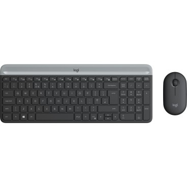 Logitech Slim Wireless Keyboard and Mouse Combo MK470 clavier USB AZERTY Français Graphite