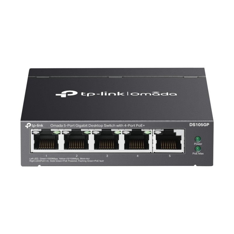 TP-Link Omada DS105GP commutateur réseau Non-géré Gigabit Ethernet (10 100 1000) Connexion Ethernet, supportant l'alimentation