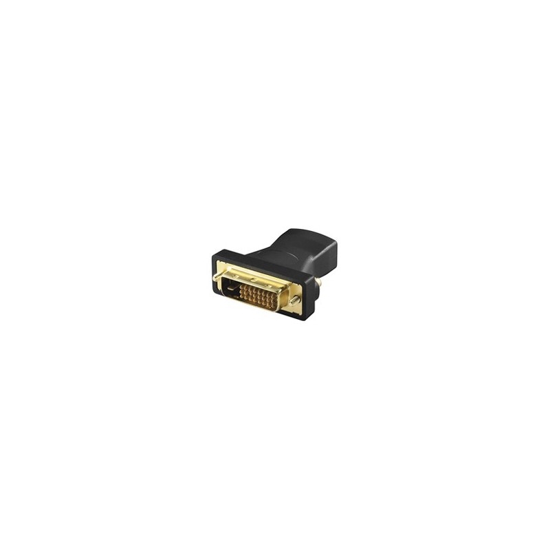 Goobay A 333 G (HDMI 19pin F DVI-D 24+1pin M) 19 pin HDMI F Noir