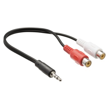 Valueline VLAP22250B02 câble audio 0,2 m 3,5mm 2 x RCA Noir, Rouge, Blanc