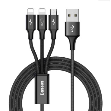Baseus CAMLL-SU01 câble USB 1,2 m USB A Noir