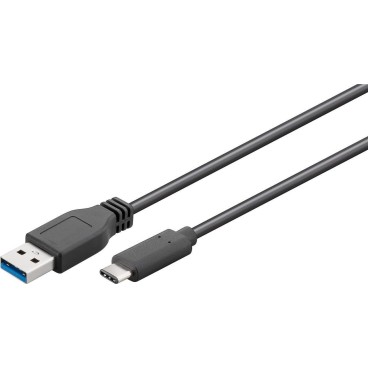 Goobay 45247 câble USB 0,15 m USB 3.2 Gen 1 (3.1 Gen 1) USB A USB C Noir