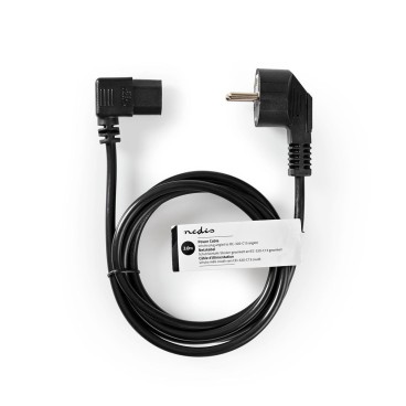 Nedis CEGT10020BK20 câble électrique Noir 2 m Prise d'alimentation type E IEC C13