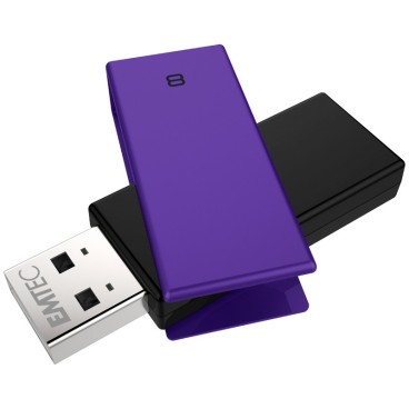 Emtec C350 Brick 2.0 lecteur USB flash 8 Go USB Type-A Noir, Violet