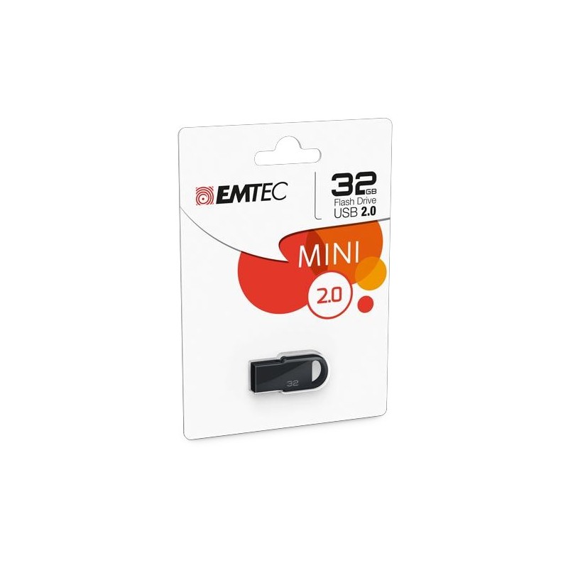 Emtec D250 Mini lecteur USB flash 32 Go USB Type-A 2.0 Noir