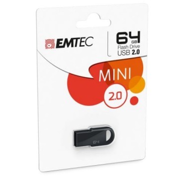 Emtec D250 Mini lecteur USB flash 64 Go USB Type-A 2.0 Noir