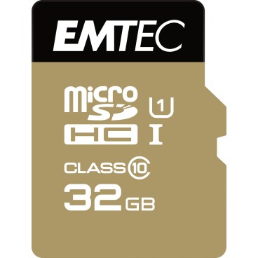 Emtec microSDHC 32GB Class10 Gold+ mémoire flash