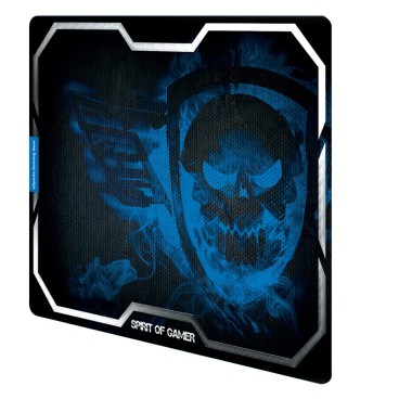 Spirit of Gamer Smokey Skull Tapis de souris de jeu Noir, Bleu