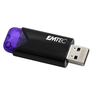 Emtec Click Easy lecteur USB flash 128 Go USB Type-A 3.2 Gen 1 (3.1 Gen 1) Noir, Violet