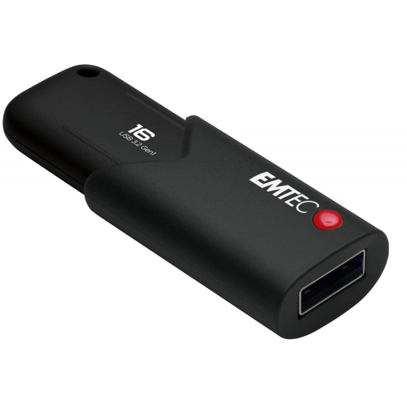 Clé USB 3.2 Emtec B120 Click Secure - 16Go (Noir)
