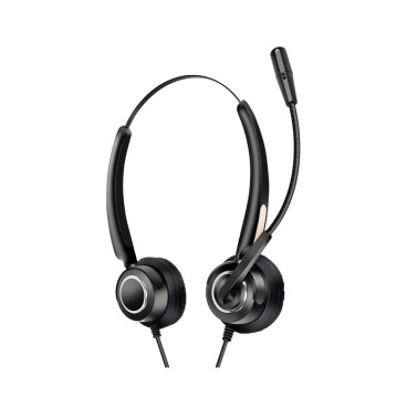 Casque Stereo HP Headset 400 Noir filaire cuir végétal idéal pour  télétravail, cuir vegan durable, prise casque universelle de 3,5 mm  428H6AA#ABB - HP