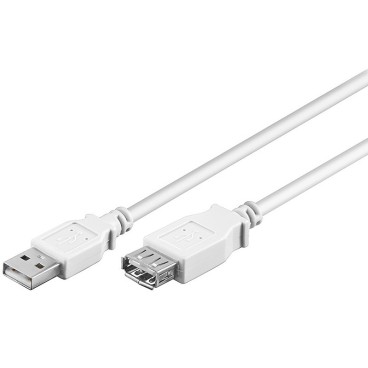Goobay USB 2.0 A M F 1.8m câble USB 1,8 m USB A Blanc