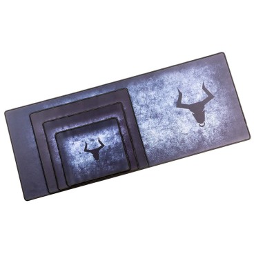 itek ITMPF1L tapis de souris Tapis de souris de jeu Noir, Bleu