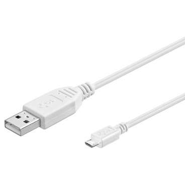Goobay USB 2.0 A micro-B 0.6m câble USB 0,6 m USB A Micro-USB B Blanc