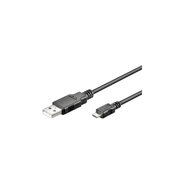 Goobay USB micro-B 060, 0.60m câble USB 0,6 m Micro-USB B USB A Noir