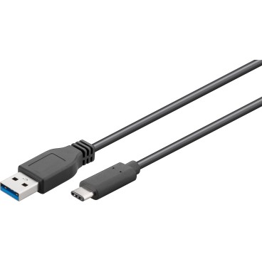 Goobay 71221 câble USB 2 m USB 3.2 Gen 1 (3.1 Gen 1) USB A USB C Noir