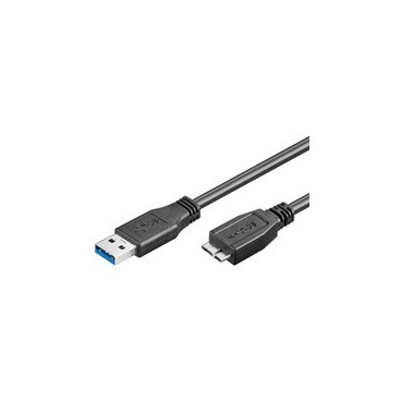 Goobay 1m USB 3.0 A micro-B câble USB USB A Micro-USB B Noir