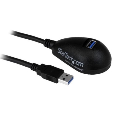 StarTech.com Câble d'extension SuperSpeed USB 3.0 de 1,5m - Rallonge USB A vers A sur socle - M F - Noir