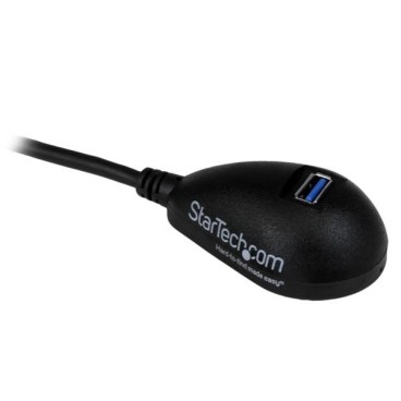 StarTech.com Câble d'extension SuperSpeed USB 3.0 de 1,5m - Rallonge USB A vers A sur socle - M F - Noir