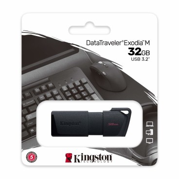 Kingston Technology DataTraveler Exodia M lecteur USB flash 32 Go USB Type-A 3.2 Gen 1 (3.1 Gen 1) Noir