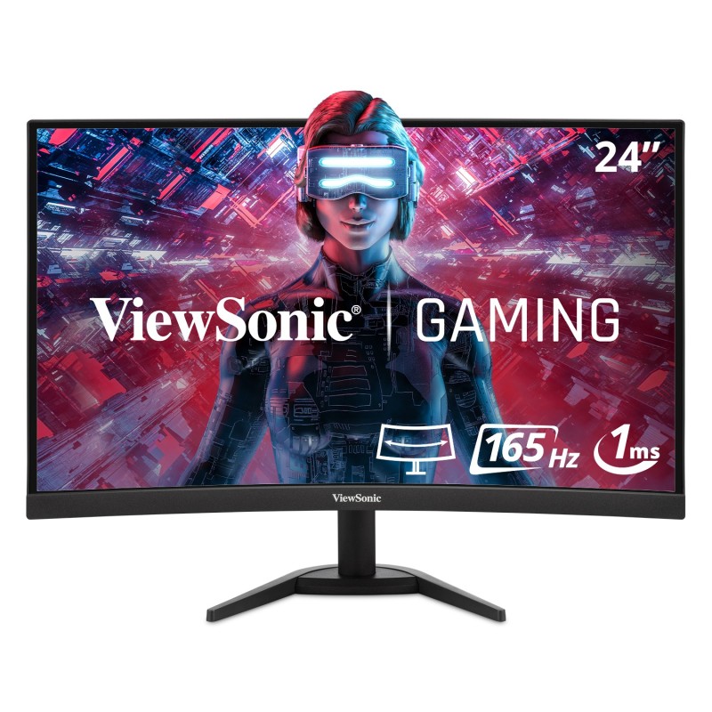 Viewsonic VX Series VX2468-PC-MHD LED display 61 cm (24") 1920 x 1080 pixels Full HD Noir
