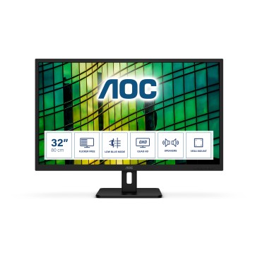 AOC E2 Q32E2N LED display 80 cm (31.5") 2560 x 1440 pixels Quad HD Noir