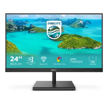Philips E Line 245E1S 00 LED display 60,5 cm (23.8") 2560 x 1440 pixels 2K Ultra HD LCD Noir