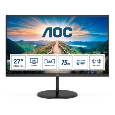 AOC V4 Q27V4EA LED display 68,6 cm (27") 2560 x 1440 pixels 2K Ultra HD Noir
