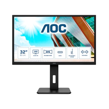 AOC Q32P2CA écran plat de PC 80 cm (31.5") 2560 x 1440 pixels 2K Ultra HD LED Noir
