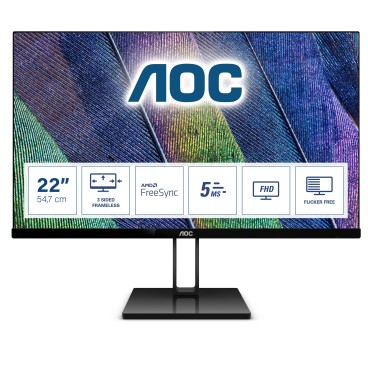 AOC V2 22V2Q écran plat de PC 54,6 cm (21.5") 1920 x 1080 pixels Full HD LED Noir